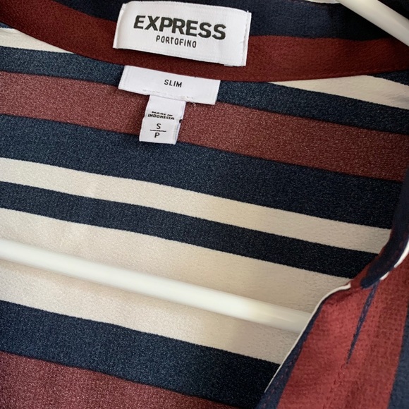 Express Slim Fit Stripe Portofino Shirt - Picture 5 of 6